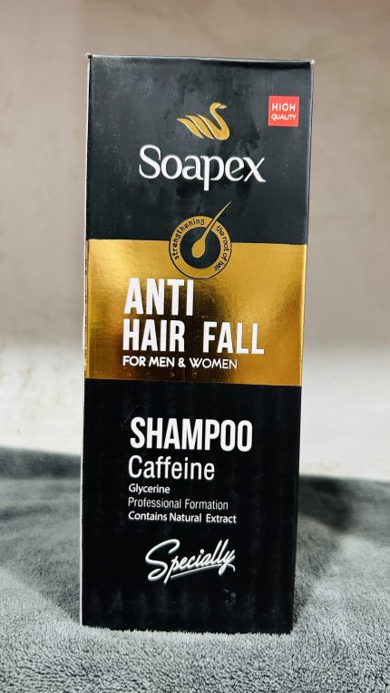 Soapex Anti Hair Fall Shampoo with Caffeine for Men & Women - Hair Loss Prevention Treatment | Scalp Stimulating Formula