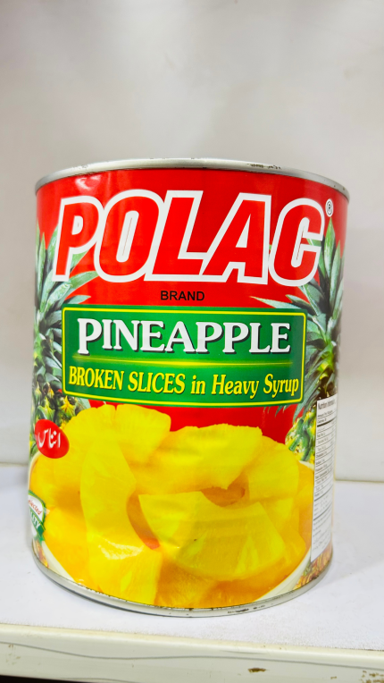 Polac Pineapple Broken Slices in Heavy Syrup 3KG - Premium Canned Pineapple | Bulk Restaurant Grade Fruit