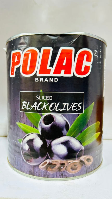 Polac Sliced Black Olives 3KG Tin - Premium Quality Canned Black Olives | Bulk Restaurant Grade Olives