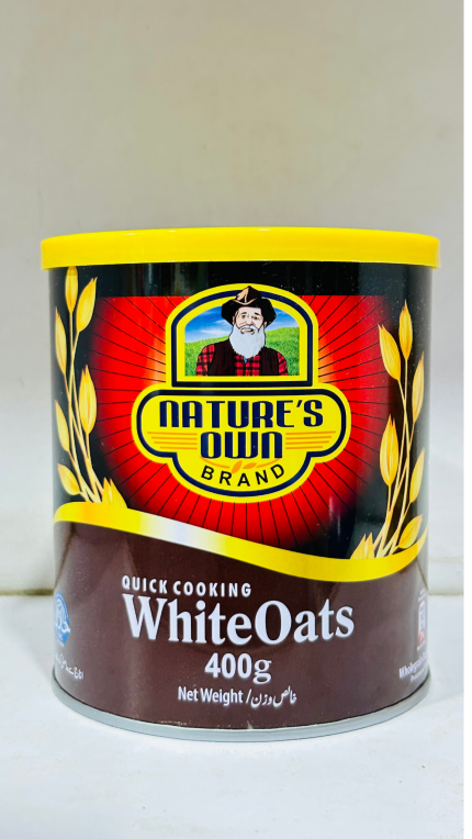 Nature's Own Quick Cooking White Oats 400g - Premium Instant Oats | Healthy Breakfast Cereal | Whole Grain Oats