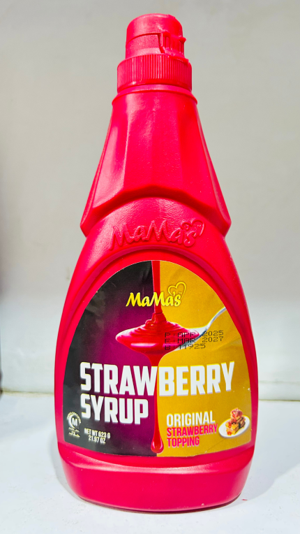 Mama's Original Strawberry Syrup - Premium Fruit Flavored Syrup for Drinks, Desserts & Treats