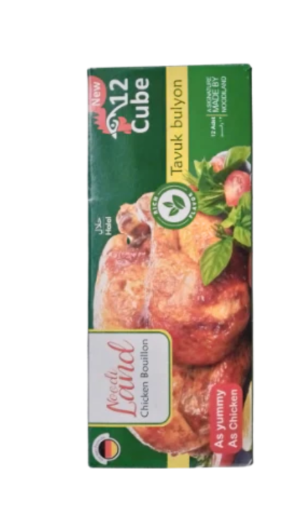 Noodi Land Chicken Cubes 12Pcs × 10g - Premium Halal Chicken Stock Cubes for Rich Cooking Flavor
