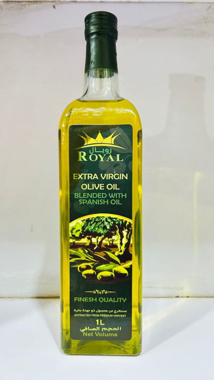 Royal Extra Virgin Olive Oil – 1 Liter Glass Bottle | Premium Cold Pressed | Pure EVOO Pakistan