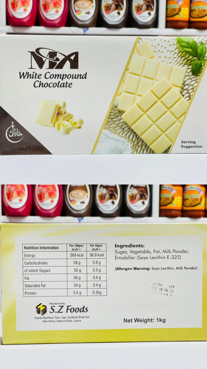 Mona White Compound Chocolate 1kg S.Z Mona White Compound Chocolate 1kg S.Z