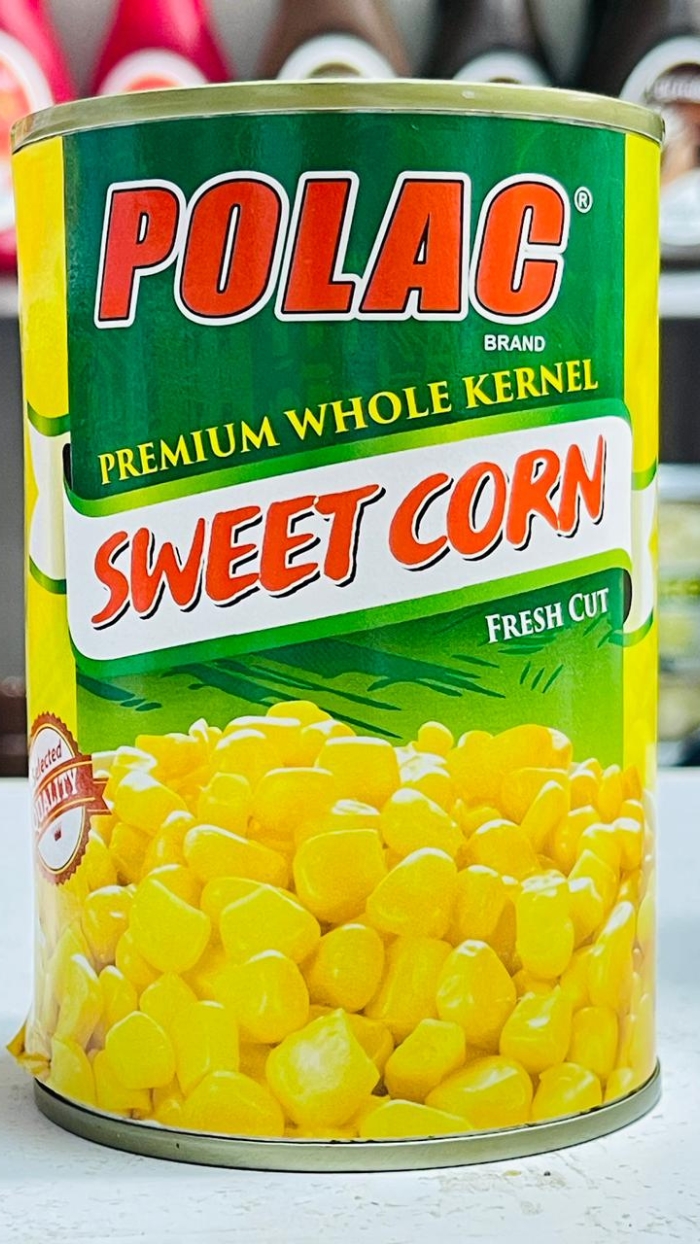 POLAC Premium Whole Kernel Sweet Corn 425g Chinese Halal Gul99 POLAC Premium Whole Kernel Sweet Corn 425g Chinese Halal | Gul99