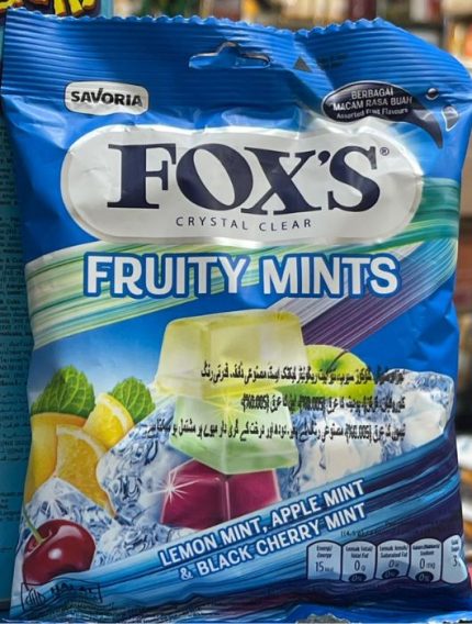 Fox’s Crystal Clear Mint Mix Candy 90g – Apple Mint, Black Cherry Mint & Lemon Mint (Imported from Indonesia)