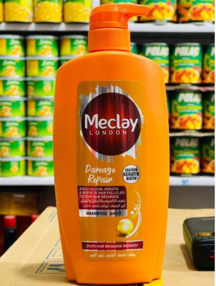 Meclay London Damage & Repair Shampoo 600ml – Calcium, Keratin & Biotin Formula