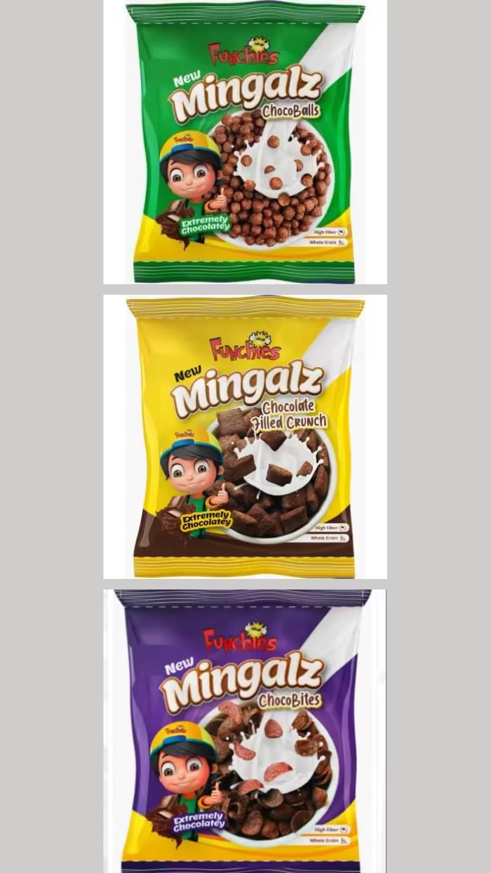 Funchies Mingalz Choco Balls 125g 3 Flavors Pakistani Chocolate Cereal Pouch Gul99